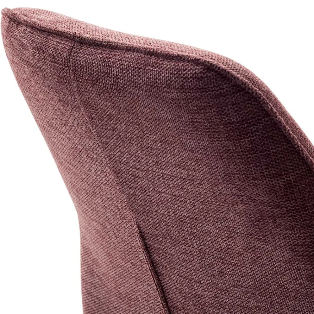 Wohnen Stühle<Chenille Drehstühle in Altrosa - Veron (2er Set)