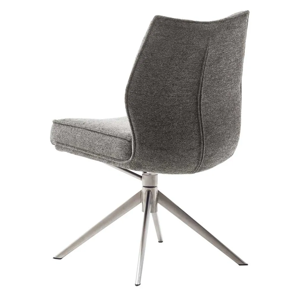 Wohnen Stühle<Chenille Esszimmerstuhl um 360 Grad drehbar - Padira (2er Set)