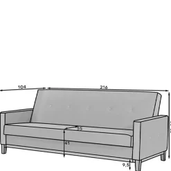 Wohnen Betten|Sofas<Chenille Klappsofa in Hellgrau - Abagail
