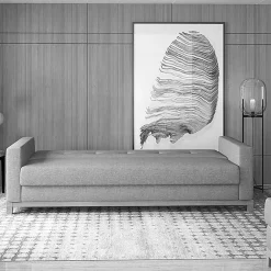 Wohnen Betten|Sofas<Chenille Klappsofa in Hellgrau - Abagail