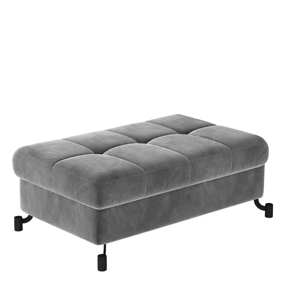 Wohnen Hocker<Chenille Polsterhocker mit Truhe - Hulmane