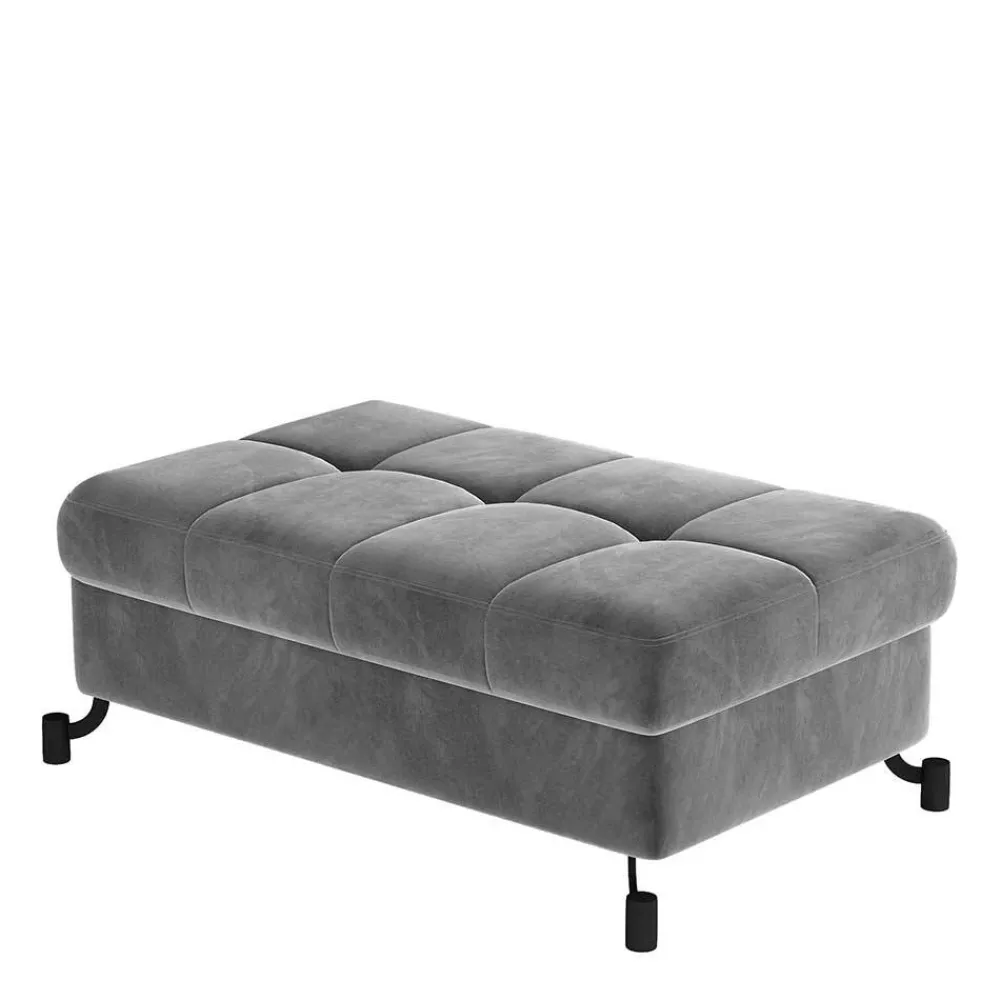 Wohnen Hocker<Chenille Polsterhocker mit Truhe - Hulmane