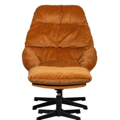 Wohnen Sessel<Chenille Relaxsessel in Ocker - Zinatella (zweiteilig)