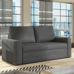 Wohnen Sofas<Chenille Schlafsofa in Dunkelgrau - Laucius