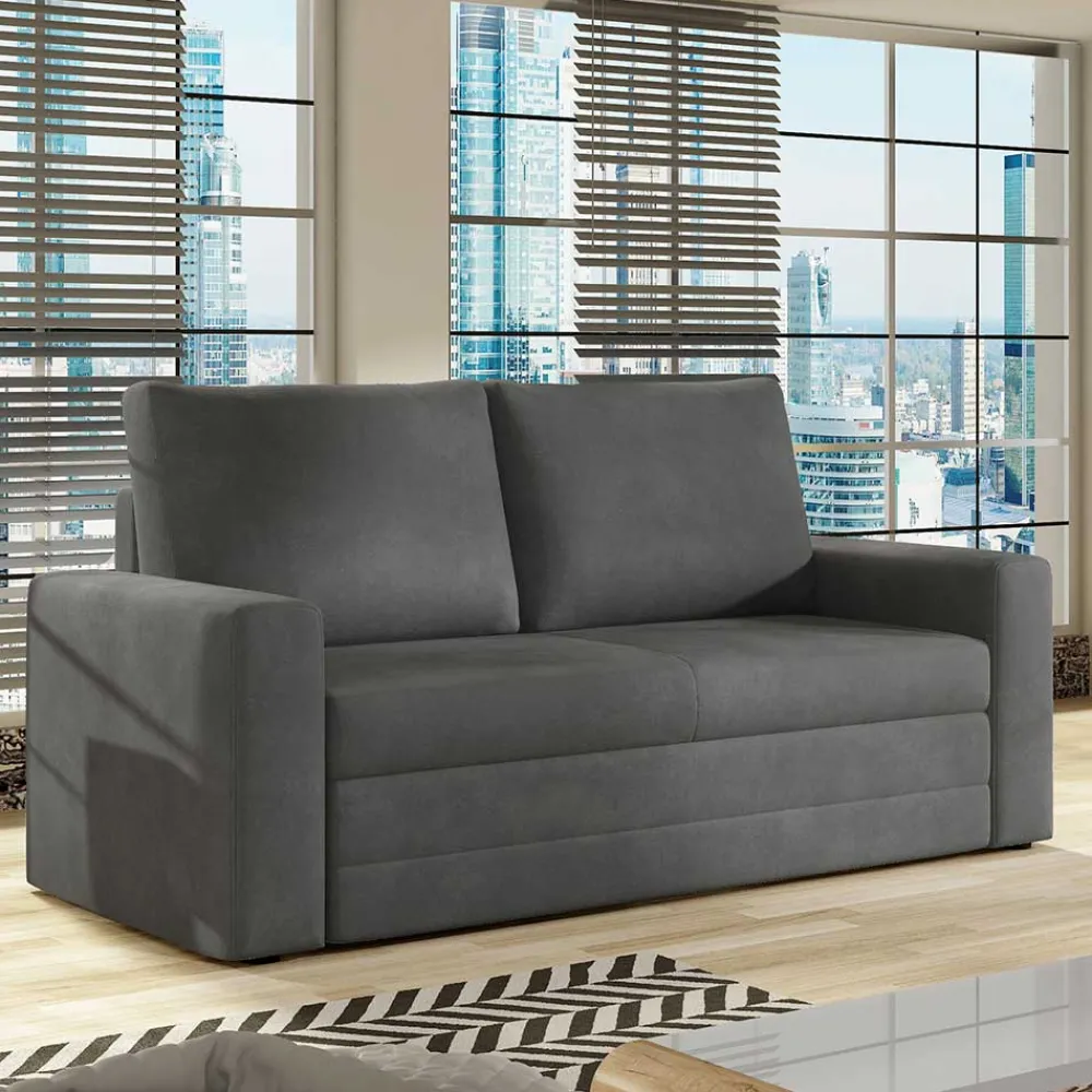 Wohnen Sofas<Chenille Schlafsofa in Dunkelgrau - Laucius