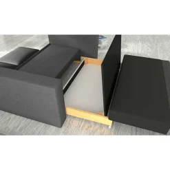 Wohnen Sofas<Chenille Schlafsofa in Dunkelgrau - Laucius