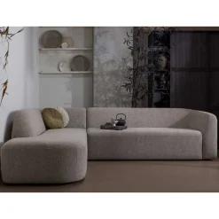 Wohnen Sofas<Chenille Sofaecke in Beige - Jaturna