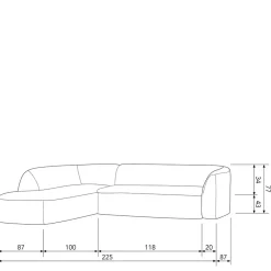 Wohnen Sofas<Chenille Sofaecke in Beige - Jaturna
