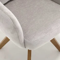 Wohnen Stühle<Chenille Tischsessel in Taupe - Fiorello (2er Set)