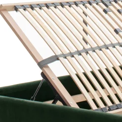 Wohnen Betten<Chesterfield Bett in Dunkelgrün Samt - Jesafina