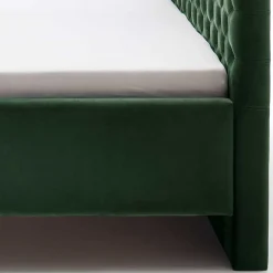 Wohnen Betten<Chesterfield Bett in Dunkelgrün Samt - Jesafina