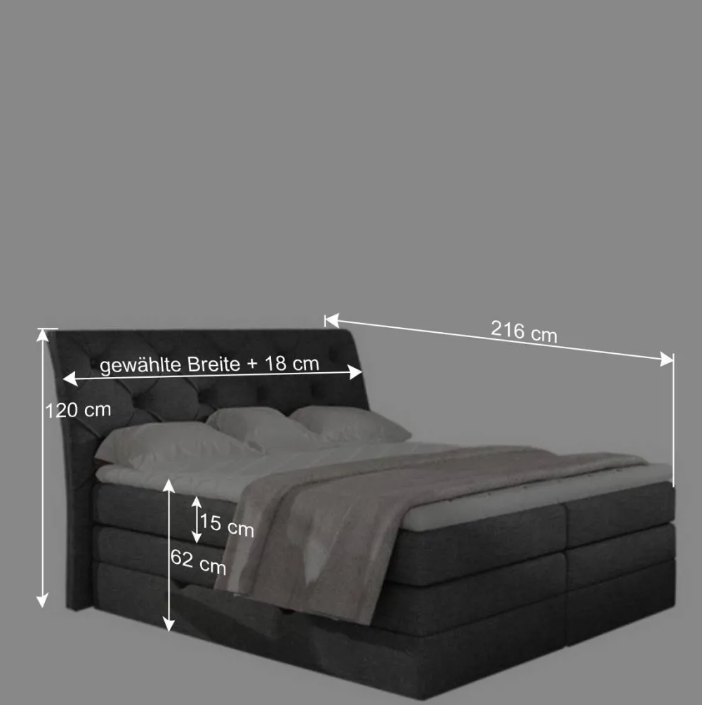 Wohnen Betten<Chesterfield Boxspringbett in Mauve Samt - Zoalin