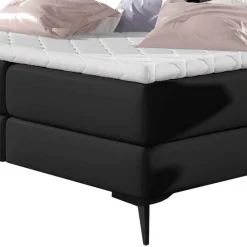 Wohnen Betten<Chesterfield Komplettbett in Schwarz - Silvaria