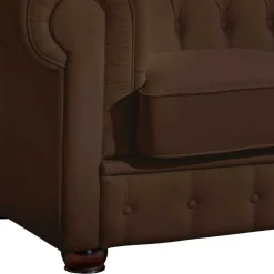Wohnen Sofas<Chesterfield Kunstledercouch in Braun - Cementa