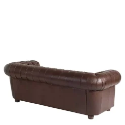 Wohnen Sitzgruppe<Chesterfield Ledergarnitur in Braun - Cementa (dreiteilig)