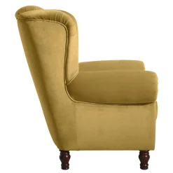 Wohnen Sessel<Chesterfield Ohrenbackensessel aus Samtvelours - Gregg