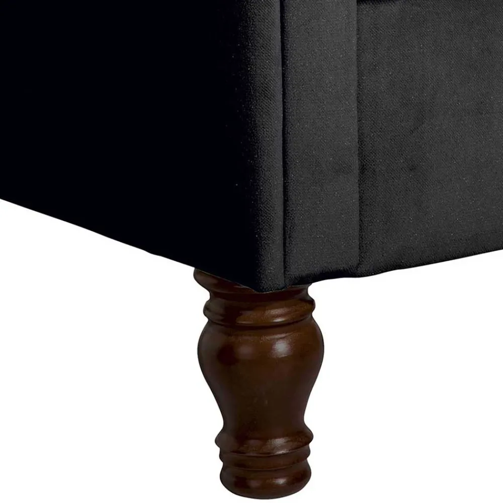 Wohnen Sessel<Chesterfield Ohrenbackensessel in Schwarz - Narissa