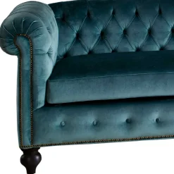 Wohnen Sofas<Chesterfield Sofa aus Samt in Petrol - Maduera