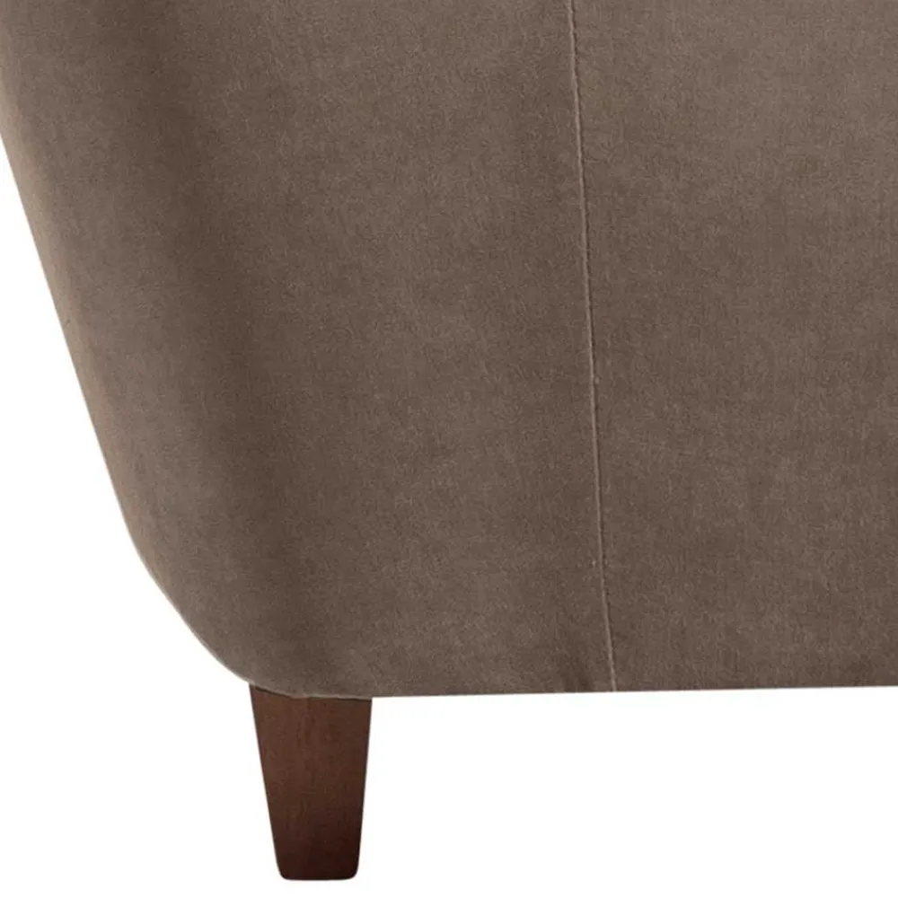 Wohnen Sessel<Chesterfield Velours-Sessel in Beigegrau - Georgetta