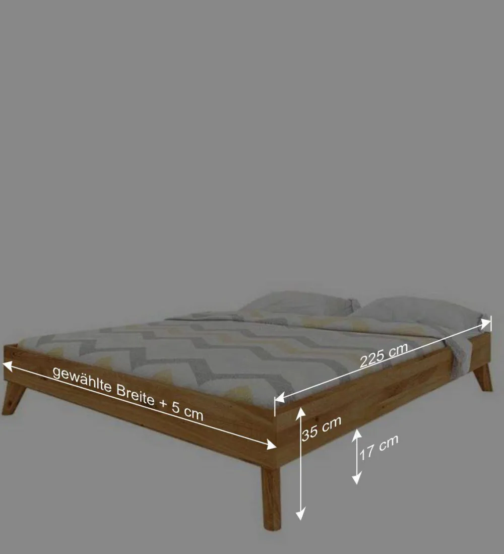 Wohnen Betten<220cm Überlänge Bett ohne Kopfteil - Eavy