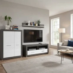 Wohnen Wohnwände<250cm breite TV Wohnwand modern - Istensa I (dreiteilig)