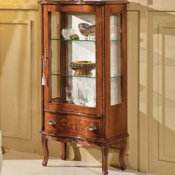 Wohnen Vitrinen<60cm breite Vitrine Barock Agosto 1-türig