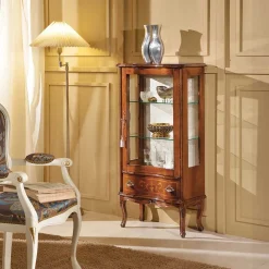 Wohnen Vitrinen<60cm breite Vitrine Barock Agosto 1-türig