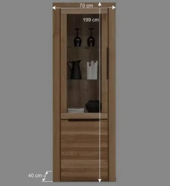Wohnen Vitrinen<70cm breite Vitrine 2-türig - 199 cm hoch - Nelenia