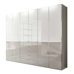 Wohnen Kleiderschränke<296cm breiter Design Kleiderschrank 6-türig - Pascan