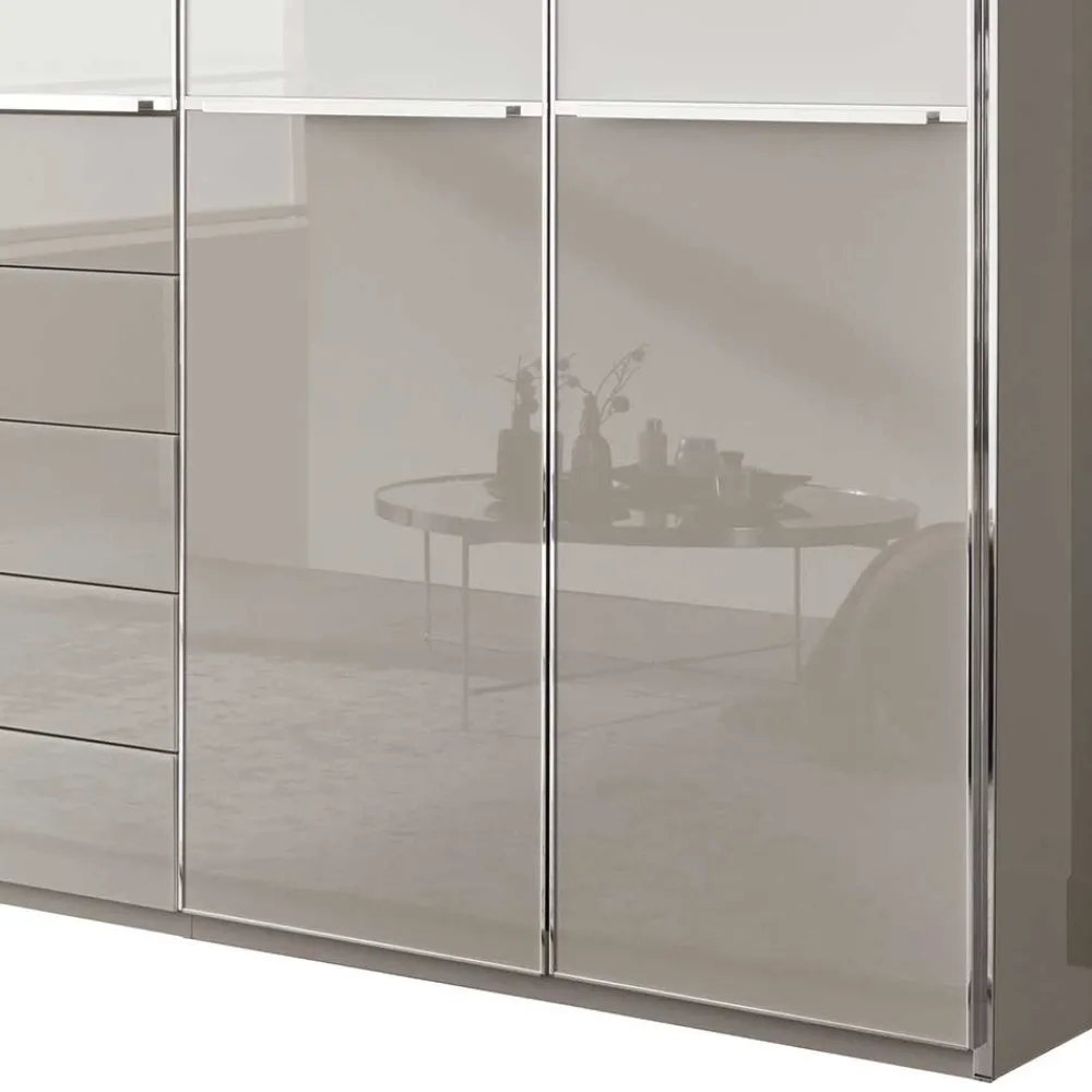 Wohnen Kleiderschränke<296cm breiter Design Kleiderschrank 6-türig - Pascan