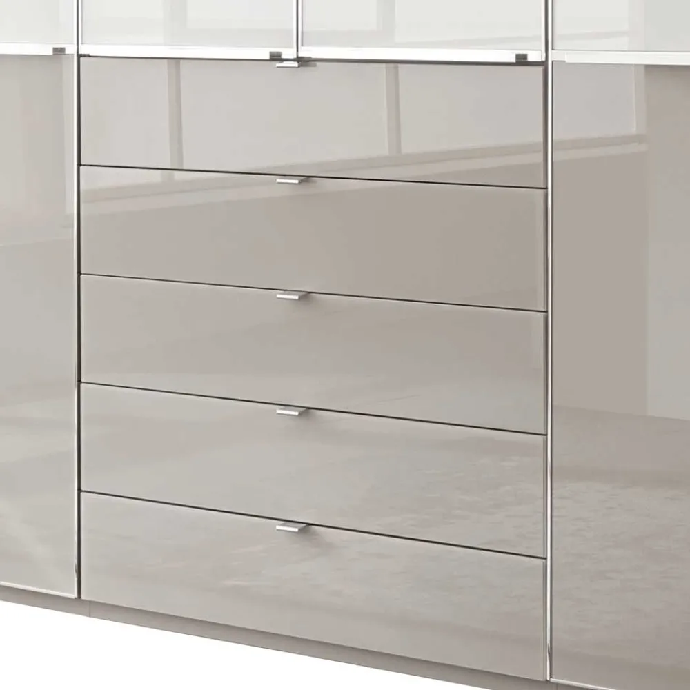 Wohnen Kleiderschränke<296cm breiter Design Kleiderschrank 6-türig - Pascan