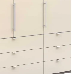 Wohnen Kleiderschränke|Schränke<150cm breiter Kleiderschrank mit sechs Schubladen - Membres