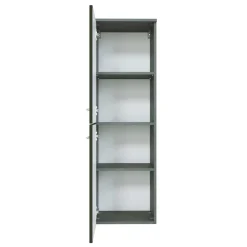 Wohnen Schränke<40cm breiter Midischrank fürs Bad Mladen in Hochglanz Dunkelgrau