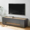 Wohnen Tv & Hifi-Möbel|Lowboards<140cm breiter TV Unterschrank in Anthrazit - Ahilav