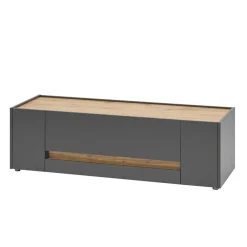 Wohnen Tv & Hifi-Möbel|Lowboards<140cm breiter TV Unterschrank in Anthrazit - Ahilav
