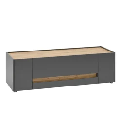 Wohnen Tv & Hifi-Möbel|Lowboards<140cm breiter TV Unterschrank in Anthrazit - Ahilav