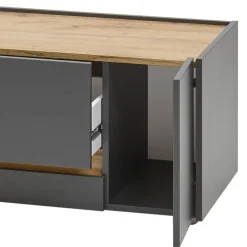 Wohnen Tv & Hifi-Möbel|Lowboards<140cm breiter TV Unterschrank in Anthrazit - Ahilav