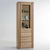 Wohnen Vitrinen<68cm breiter Vitrinenschrank in Kernbuche - Uhelia