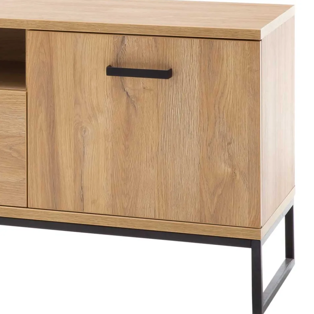 Wohnen Tv & Hifi-Möbel|Lowboards<201cm breites Lowboard für TV in Wildeiche - Truvisas
