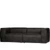 Wohnen Sofas<246cm breites 3-Sitzer Sofa in Schwarz - Haenja