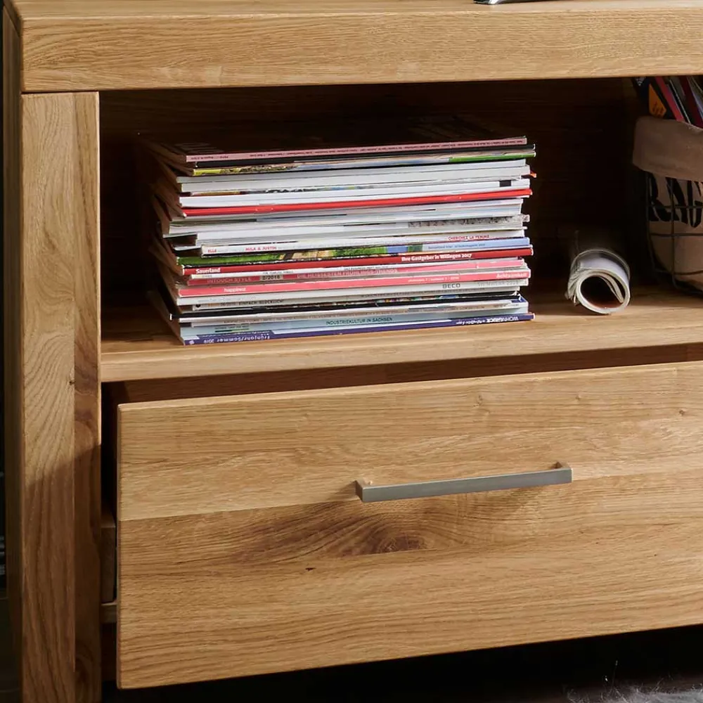 Wohnen Tv & Hifi-Möbel|Lowboards<170cm breites TV Board aus geölter Wildeiche - Loitons