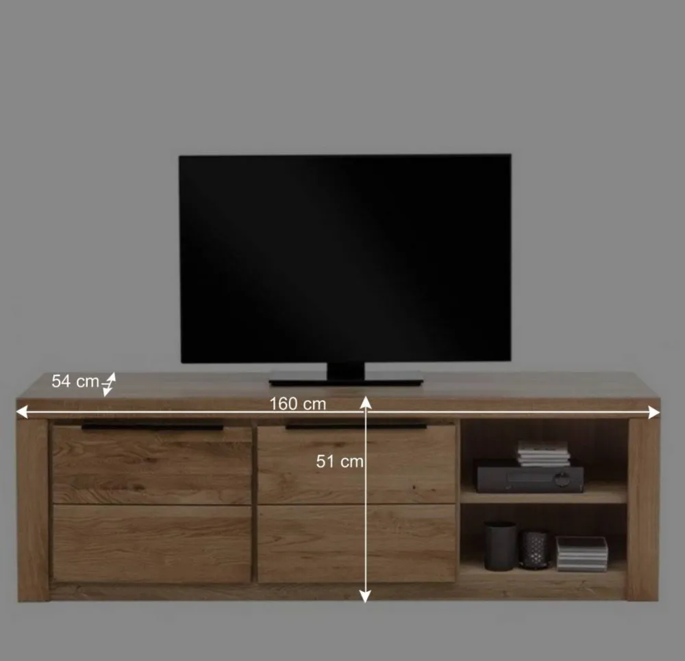 Wohnen Tv & Hifi-Möbel|Lowboards<160cm breites TV Lowboard mit Doppeltür - Nelenia