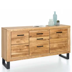 Wohnen Sideboards<158cm Design Sideboard in Wildeiche teilmassiv - Arello