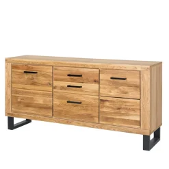 Wohnen Sideboards<158cm Design Sideboard in Wildeiche teilmassiv - Arello
