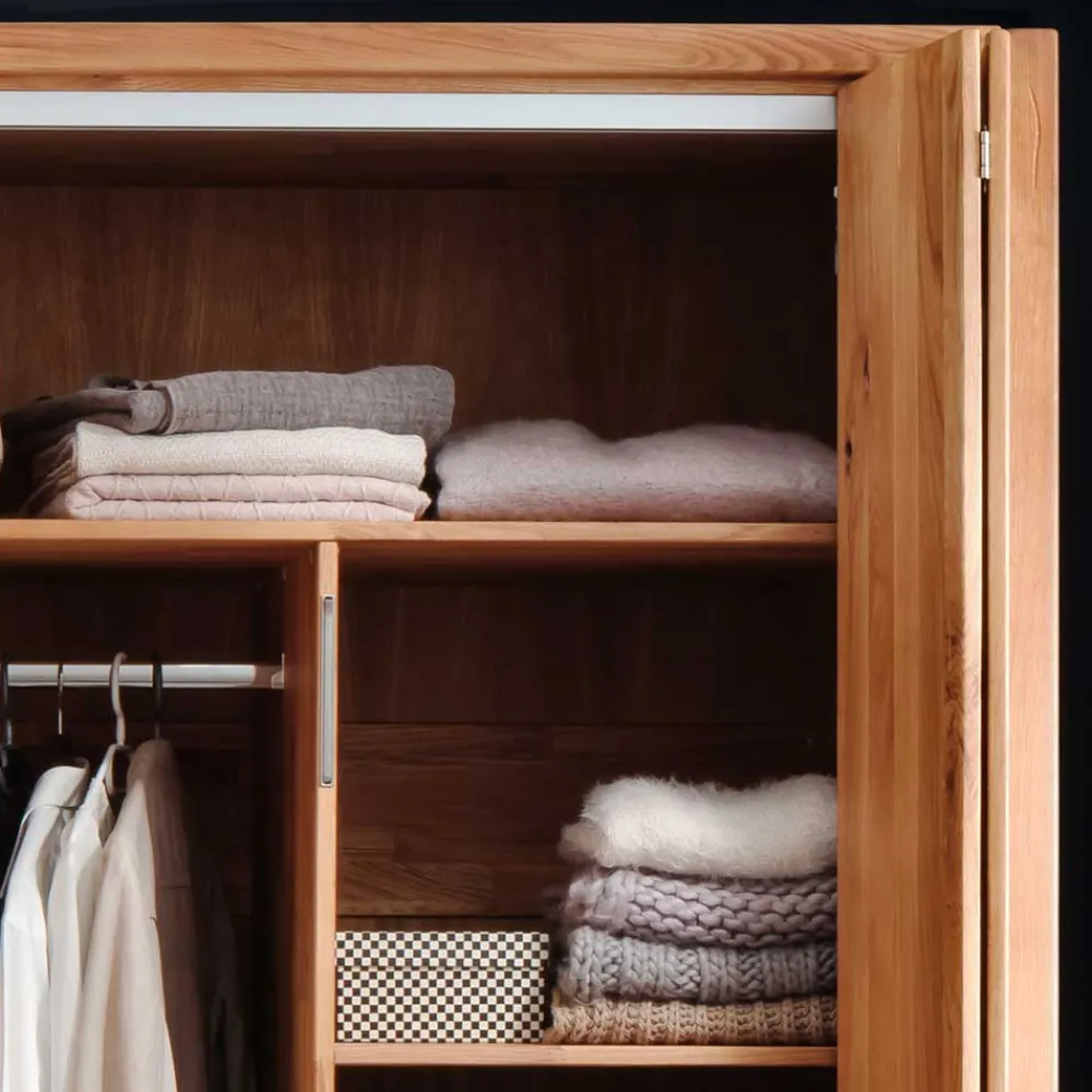 Wohnen Kleiderschränke<246cm Falttüren-Kleiderschrank Wildeiche - Mascadona