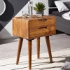 Wohnen Kommoden<66cm hohe Retro Nachtkommode aus Holz - Verlago