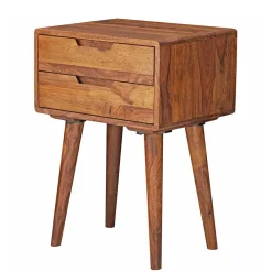 Wohnen Kommoden<66cm hohe Retro Nachtkommode aus Holz - Verlago