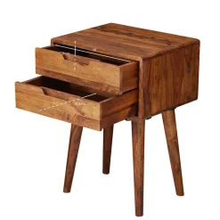 Wohnen Kommoden<66cm hohe Retro Nachtkommode aus Holz - Verlago