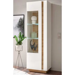 Wohnen Vitrinen<194cm hohe Vitrine zweifarbig - Myrda I