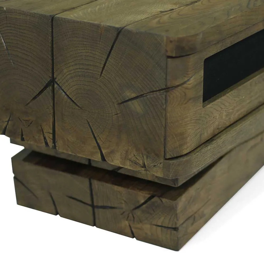 Wohnen Tv & Hifi-Möbel|Lowboards<42cm hohes Design TV Board in Wengefarben - Kanama